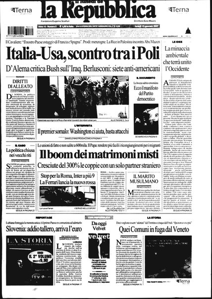 Il lunedì de La repubblica